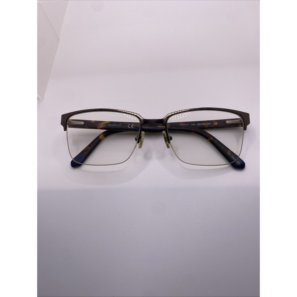 Gant Eyeglasses FRAME ONLY GA3111 Half Rim 53-18-140 Brown Tortoise 898